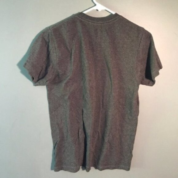 Batman T-Shirt Dark Gray Yellow Bat Symbol Faded - Picture 3 of 4